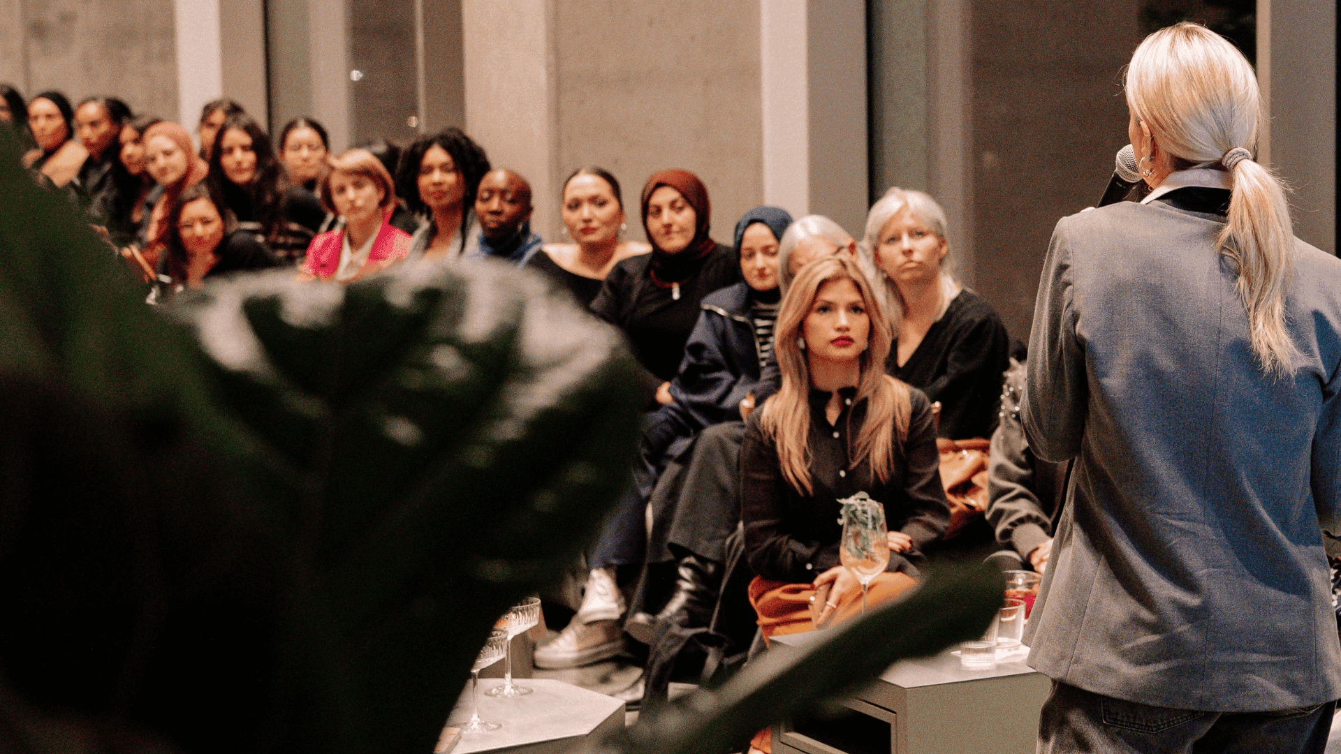 #SheDIDIT community event with speaker and audience